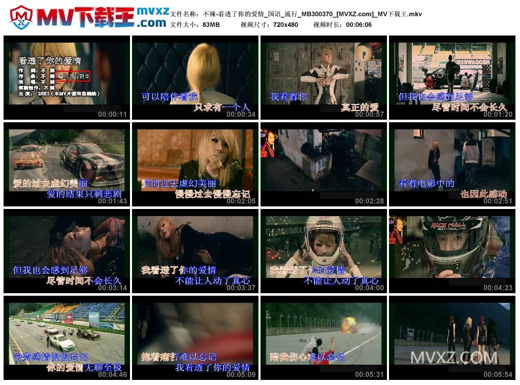 不辣-看透了你的爱情_国语_流行_MB300370